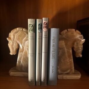 Jane Austen Book Set with Horse Bookends